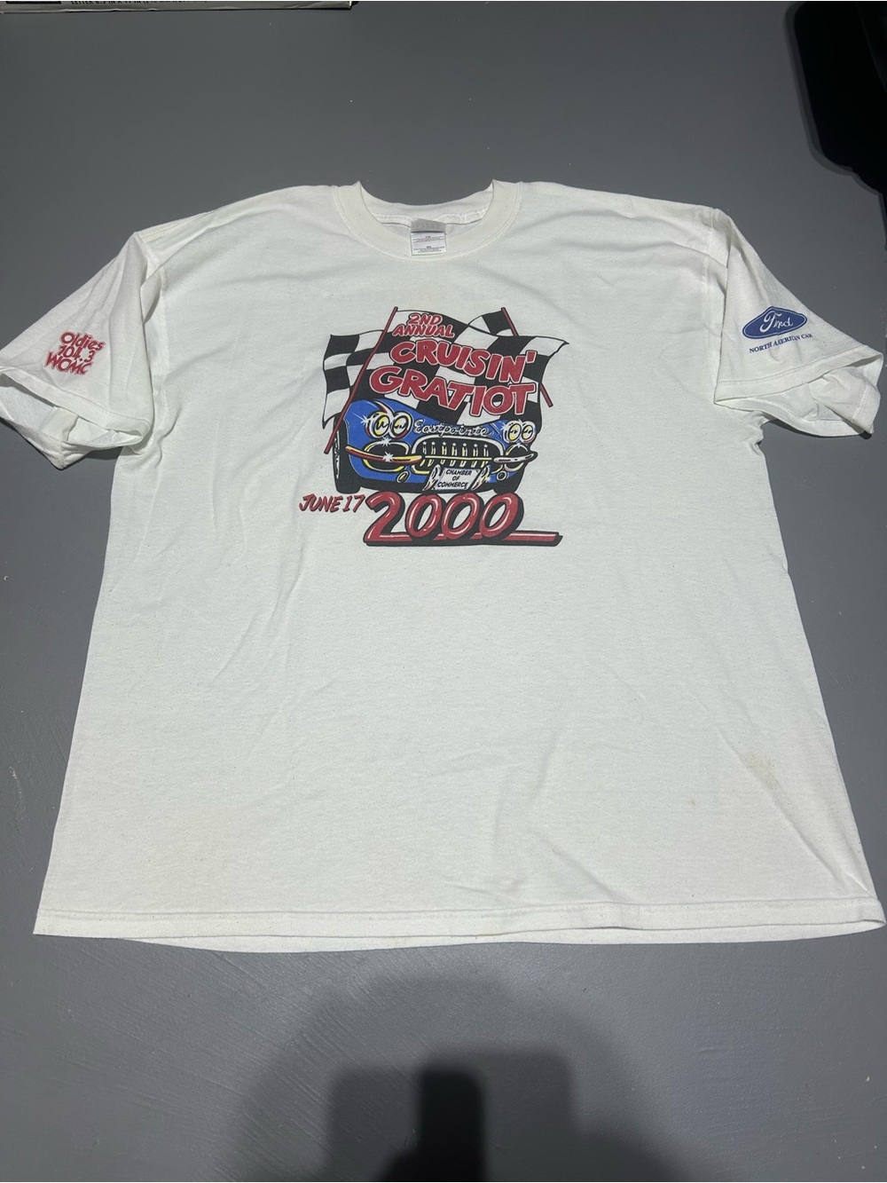 VINTAGE Cruisin’ Gratiot 2000 Vintage Ultra Blend Tee Shirt (Men’s XXL)